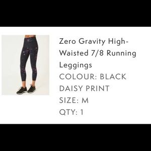 Sweaty Betty size M 7/8 length high waisted running legging